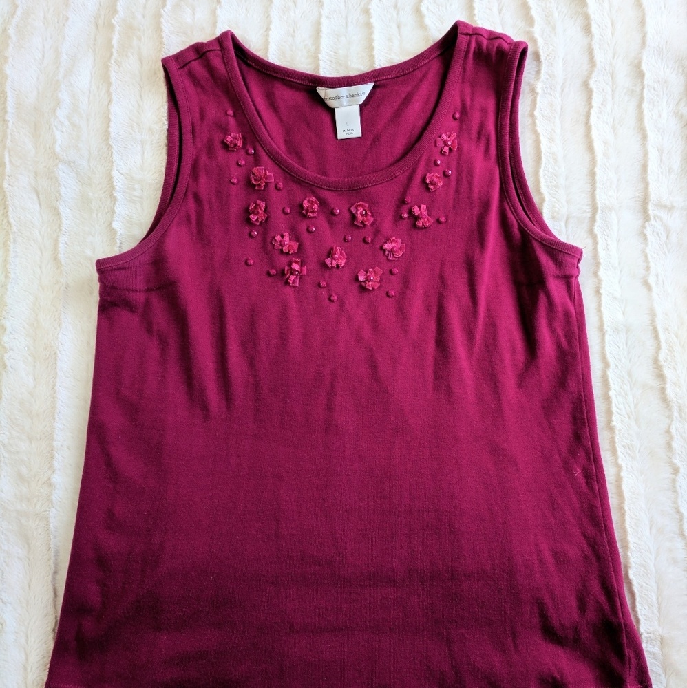 Christopher and Banks Embellished Tank Top